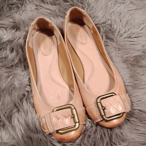 Fossil leather flats